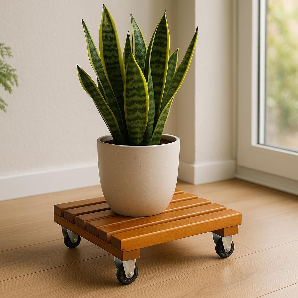 Suporte Para Vaso De Planta Com Rodinhas De Silicone Resistente 35x35