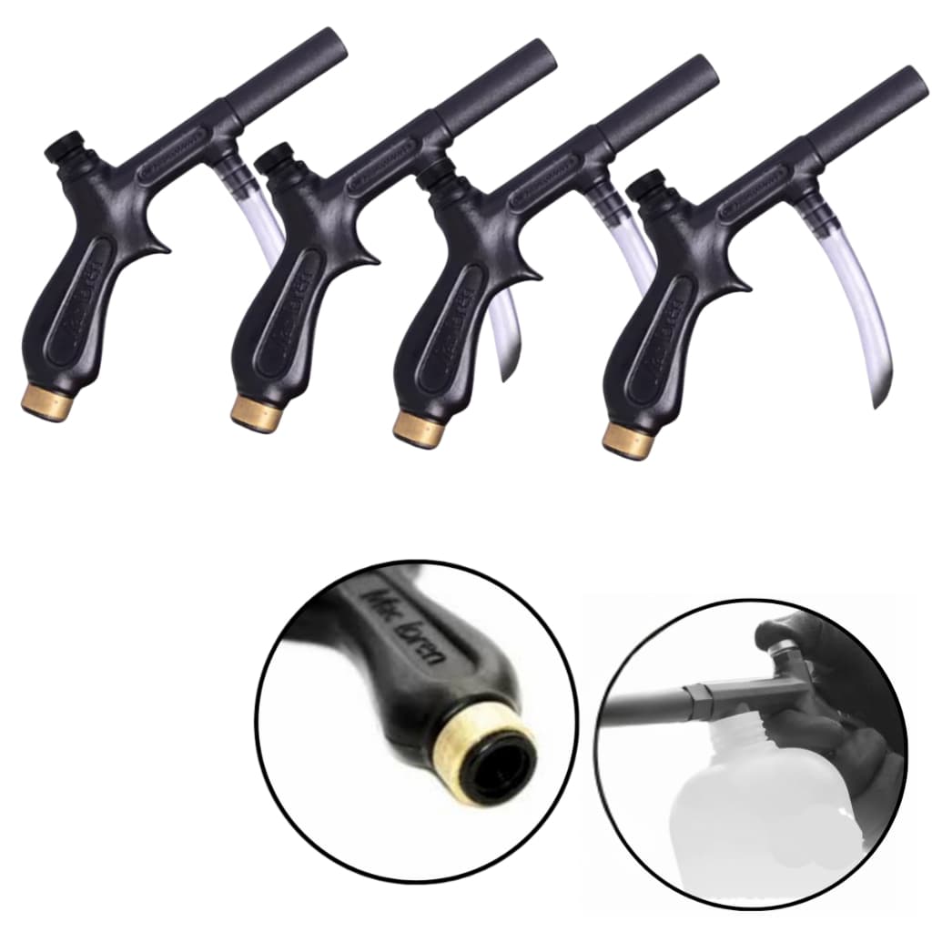 Kit 4 Pistolas Pulverizadora de Ar P-01L Ponteira Longa Mac Loren Alta Pressão e Precisão p/ Limpeza