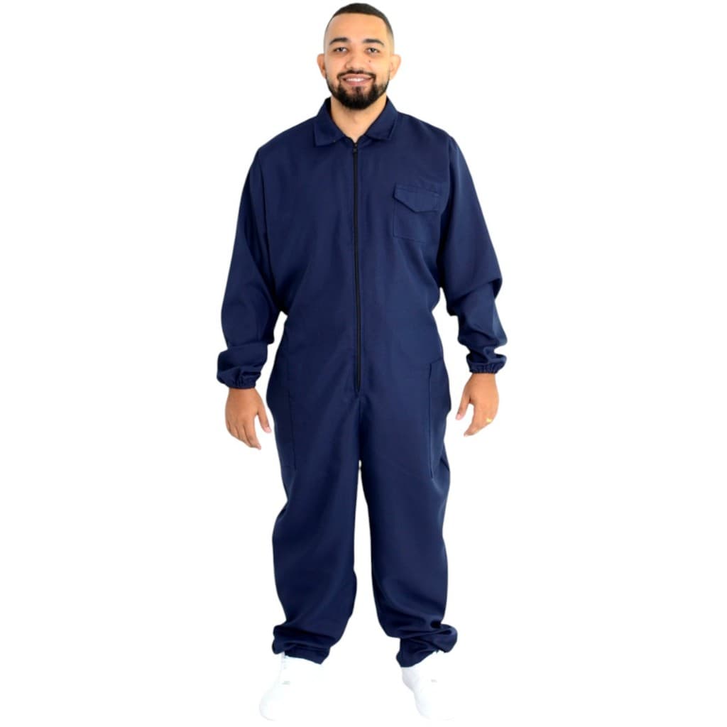 Roupa de Trabalho Profissional – Macacão Oxford com Bolsos