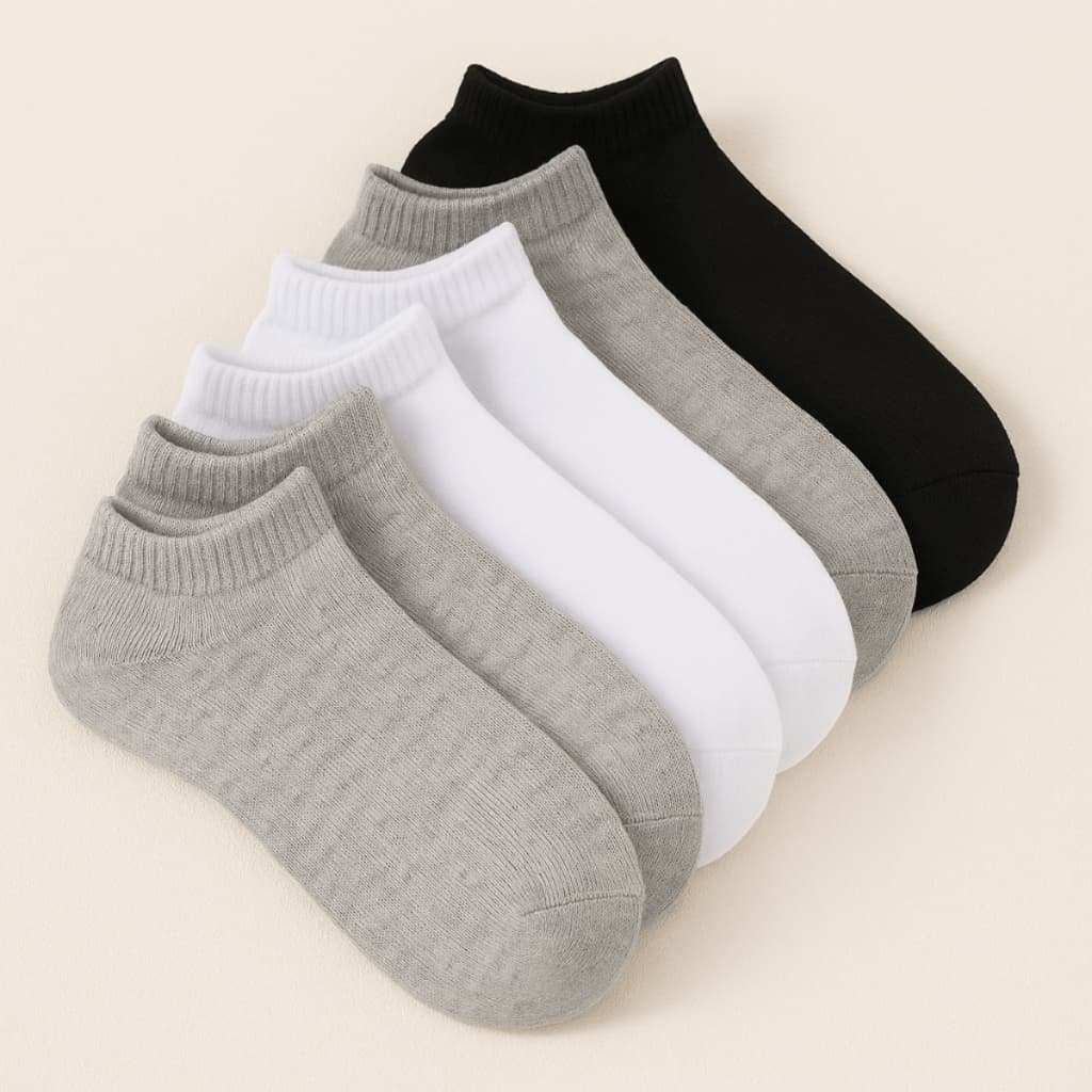 Kit 6 Pares De Meia Soquete Em Cores Básicas E Confortáveis