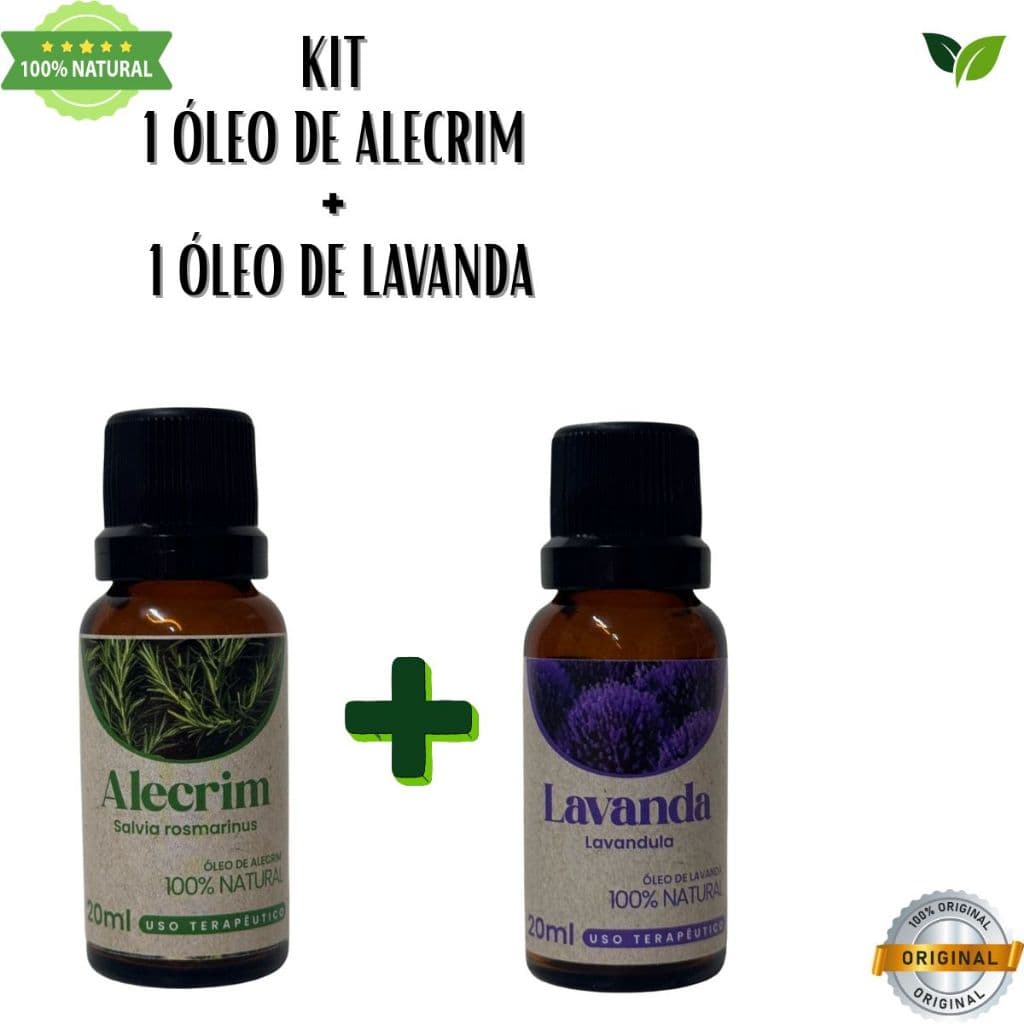 kit oleo de lavanda + oleo de alecrim pronto para uso 20 ml