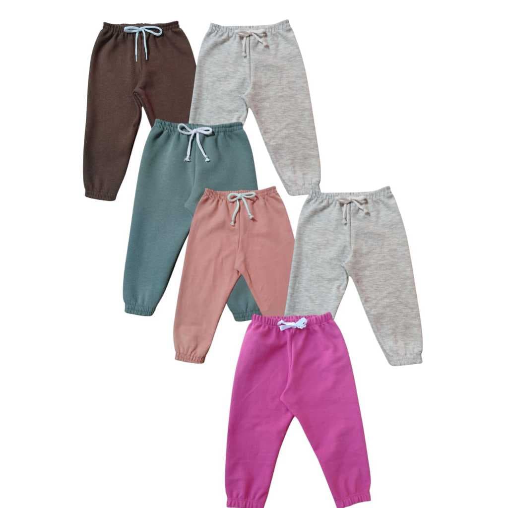Kit 3 Calça Moletom Flanelado 100% Algodão Bebê Infantil Menino Menina 1 A 3 Anos
