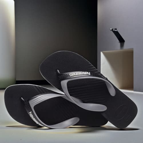 Havaianas Dual FC – Masculino, Original, Resistente e Pronto pro Rolê Preto/Cinza