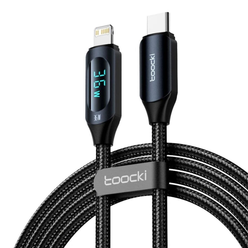 Cabo Usb Lightning Para Usb-C 36w 3a Display Led 2 Metros Para iPhone 13 14