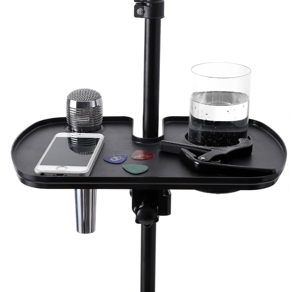 Bandeja Para fixação em Pedestal De Microfone e outros suportes Para Copo E Objetos de músico