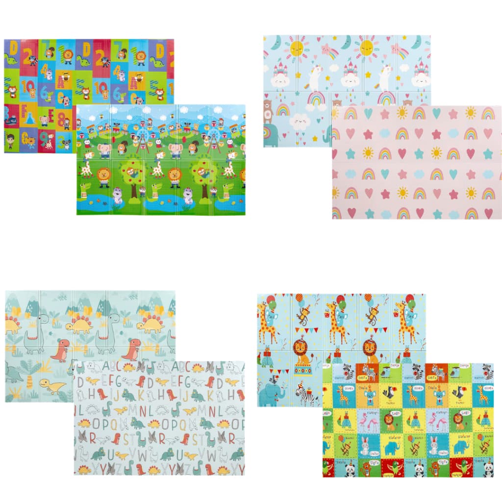 Tapete Dobrável 120x180 Cm Buba Baby Dupla Face Impermeável Tummy Time Bebê