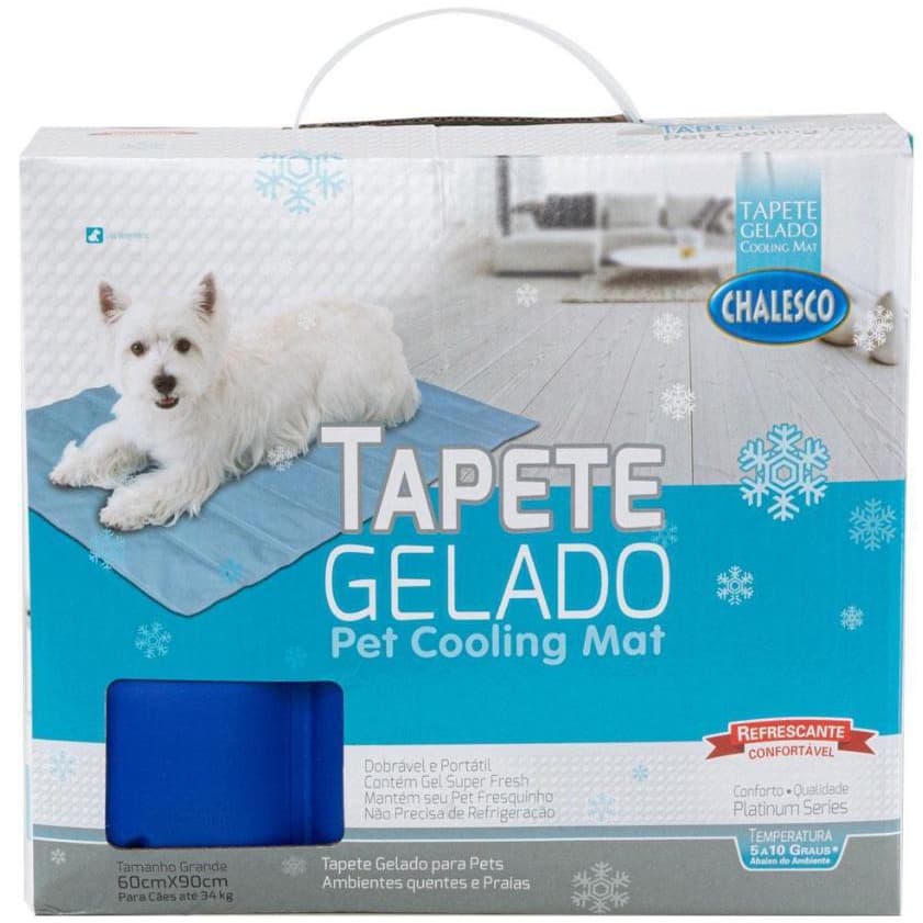 Tapete Gelado Extra Grande Refrescante Cães 60x90cm Chalesco