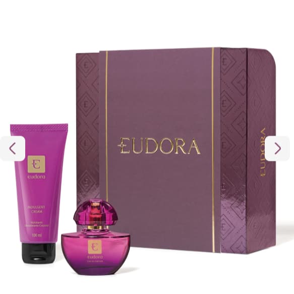 Kit Presente Roxo Miniatura: Eau de Parfum 35ml + Loção Desodorante Hidratante Corporal 100ml.