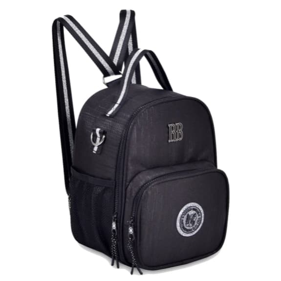 Mochila Térmica Lancheira Rebecca Bonbon Preto Brilosa Rb
