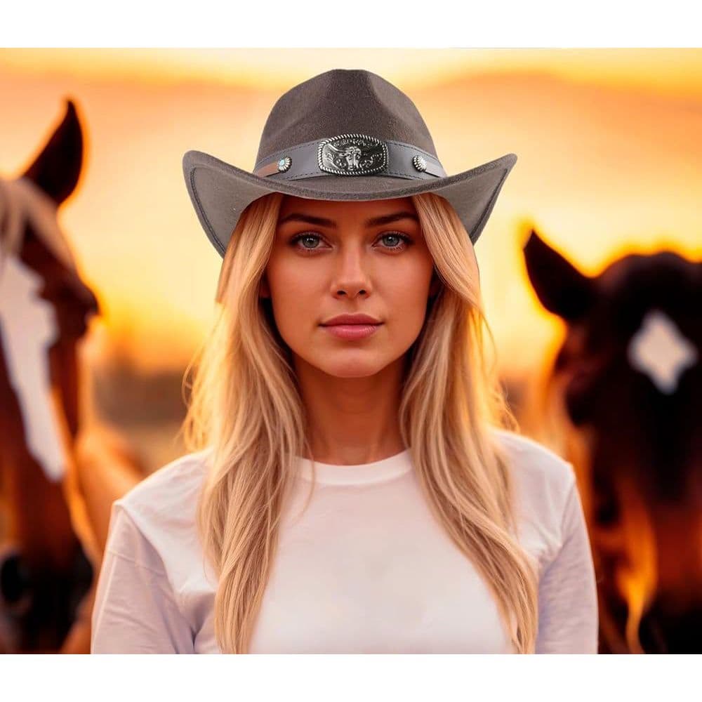 Chapéu Cowboy Rodeio Vaqueiros Unissex Mulheres e Homens Novo Clássico Fedora