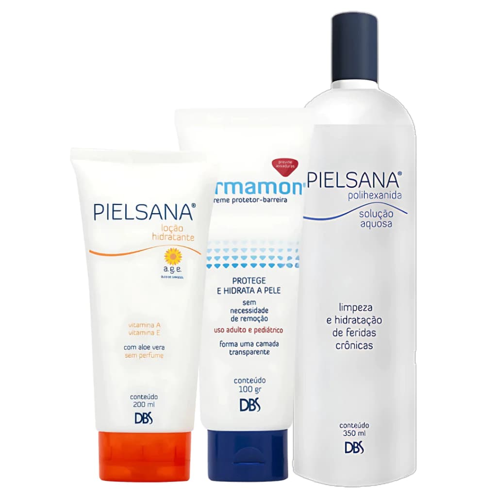 Kit Barreira Dermamon 100g + Polihexanida Solução Aquosa 350ml + Loção Age Bisnaga 200ml (1) Dbs