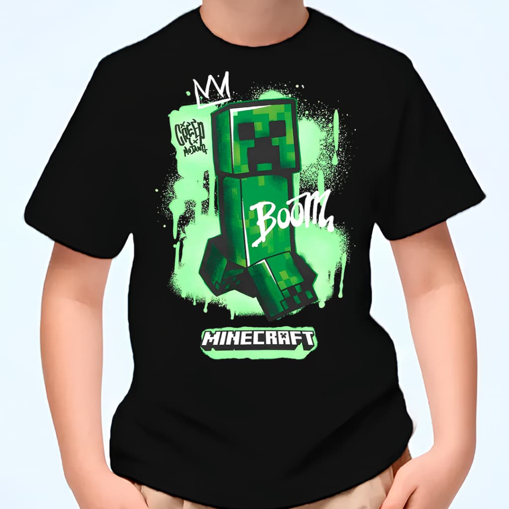 Camiseta Creeper Minecraft Gamer | Infantil e Adulto Plus Size | Unissex Estilo Street