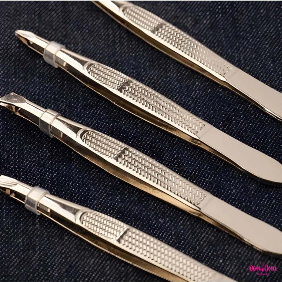 Pinça De Precisão De Aço Inoxidável Para Depilação Facial De Sobrancelhas Ponta