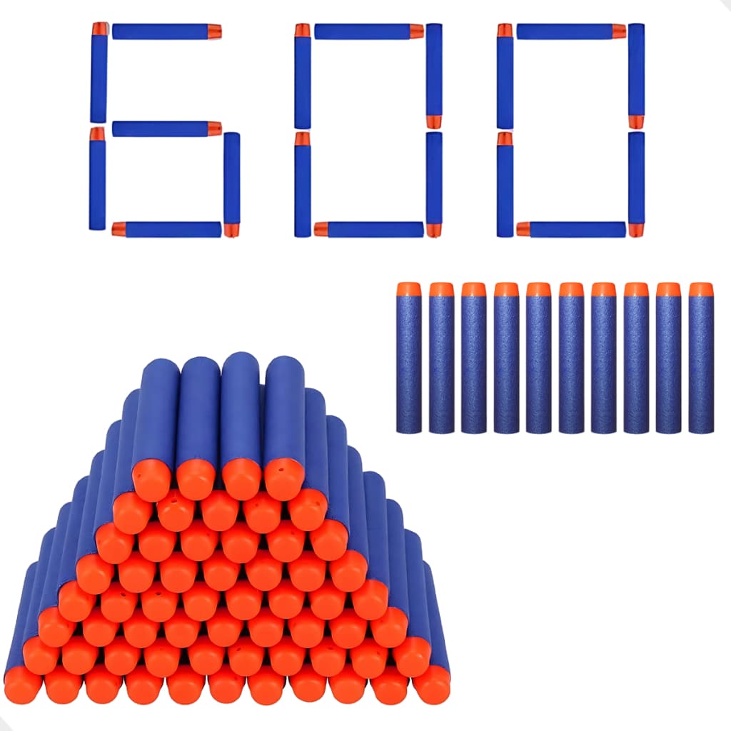 Kit 600 Dardos Para Lançadores Arminhas Estilo Nerf Brinquedo