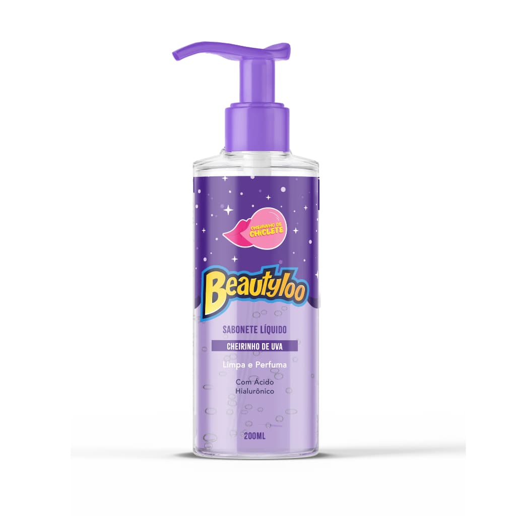 Sabonete Líquido Facial e corporal Cheirinho de uva Beautyloo 200ml