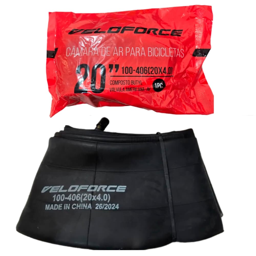 Câmara De Ar 20 X 4.00 Veloforce Av 40mm Borracha Butílica