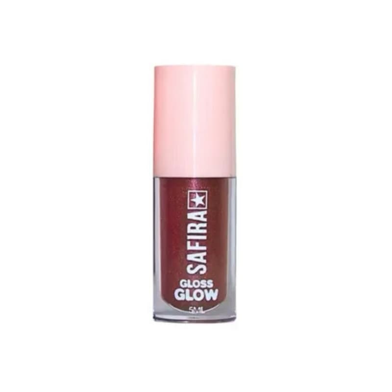 Gloss Labial Glow Vermelho Escuro N°4 5ml - Safira