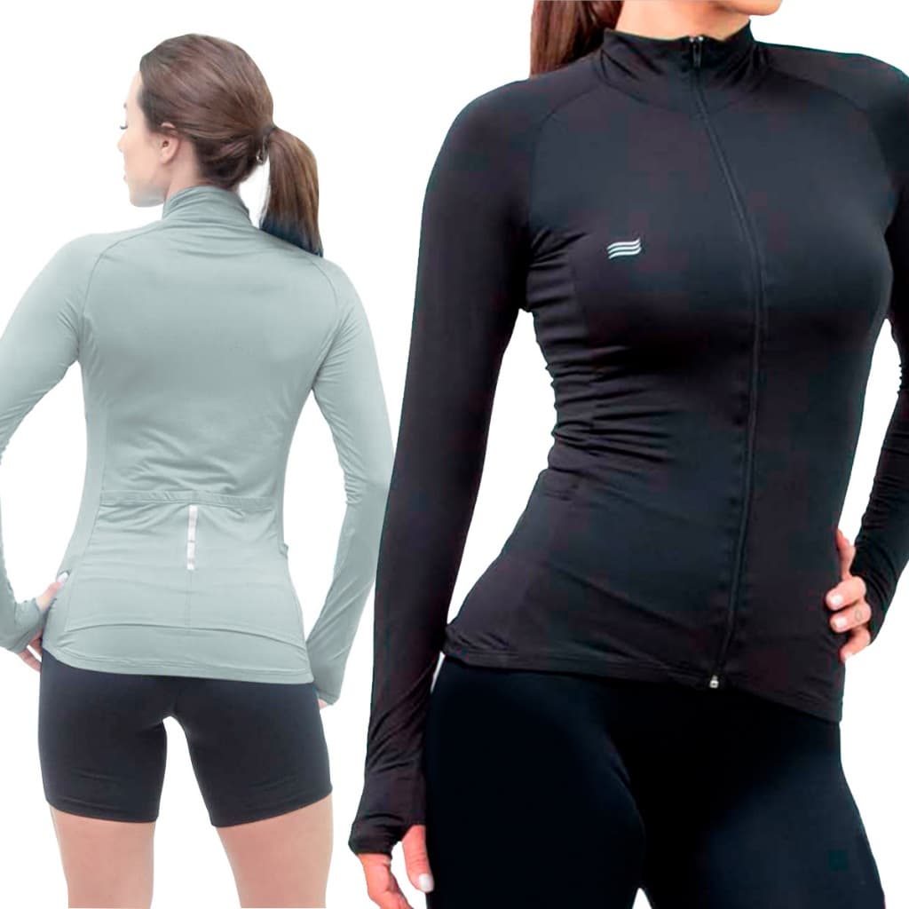 Kit 2 Blusas Femininas de Ciclismo Proteção UV50+ Bike/Mtb/Speed