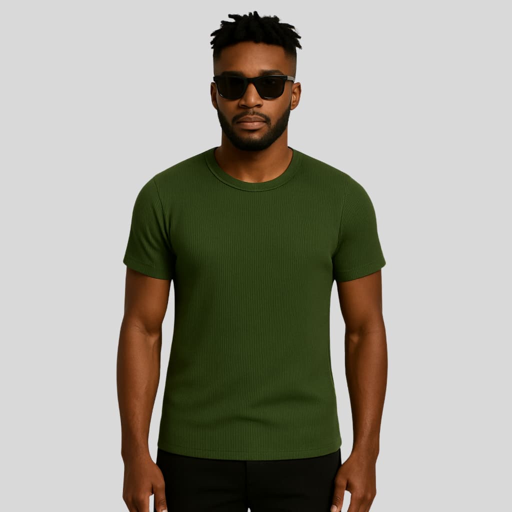 Camiseta Canelada Masculina Slim Fit Leve e Estilosa | Ideal para Academia, Rolê e Dia a Dia