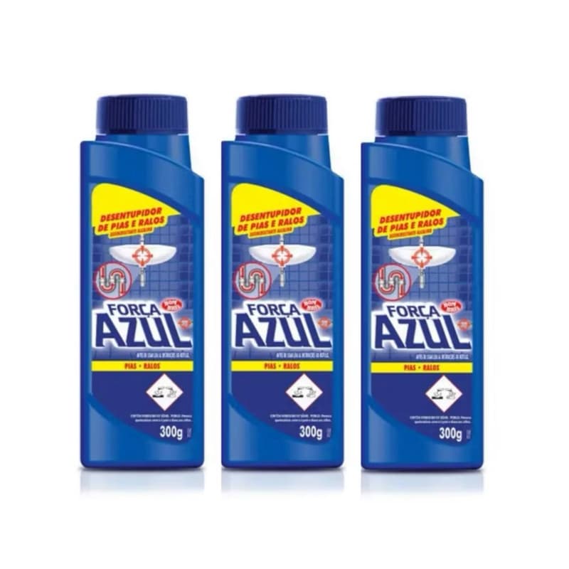 Desentupidor Líquido Força Azul Bom Bril Ideal para Pias e Ralos Excelente Performance Eficaz