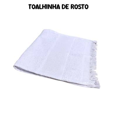 Toalha de Rosto Lisa Branca Infantil Adulto
