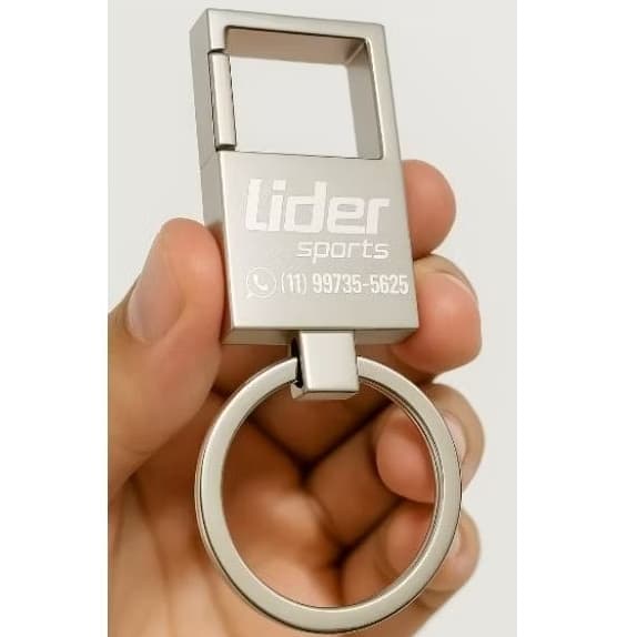 10/20/30/40 Chaveiro de Metal Inox Com Mosquetão Personalizado C/ Logo ou Nome Formatura Batizado