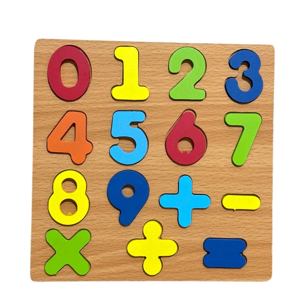 Brinquedo Educativo Tabuleiro  Jogo De Madeira Quebra-Cabeça De Numeros
