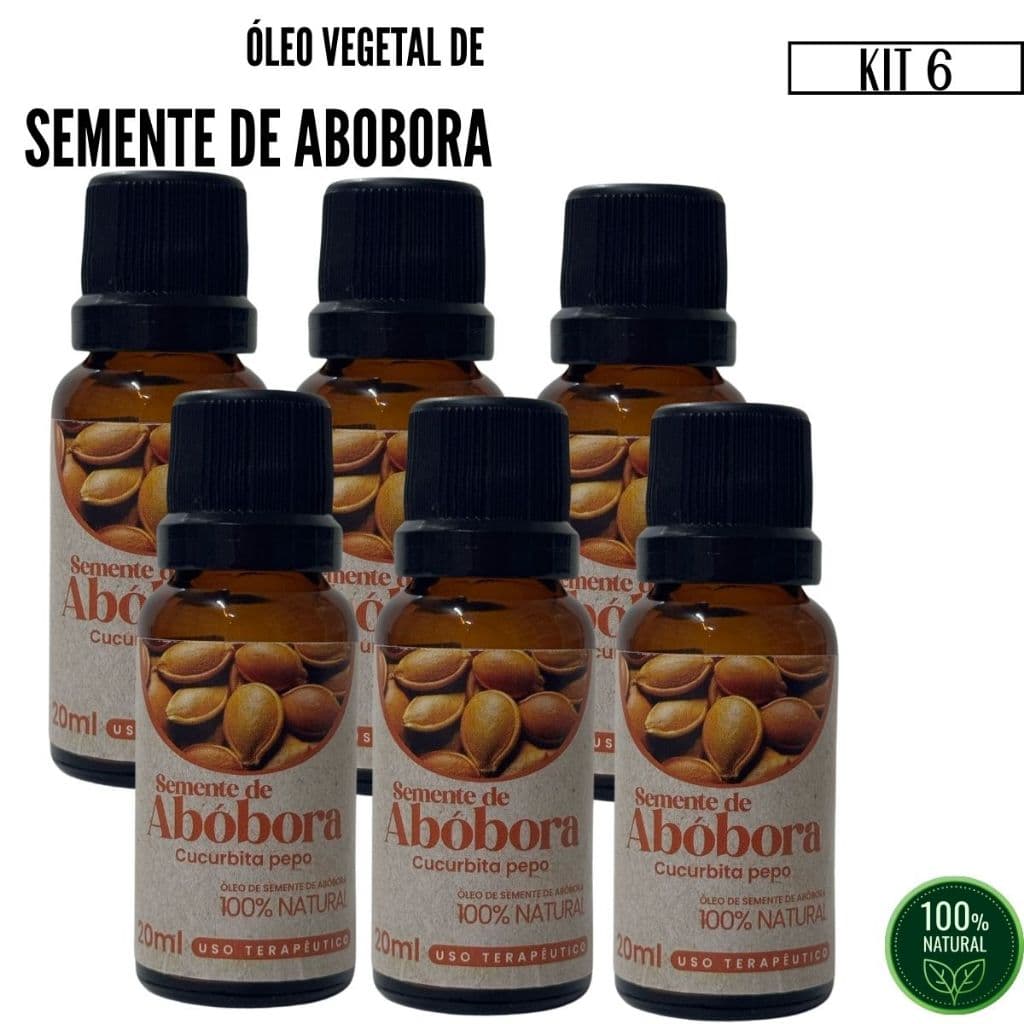Kit 6 X Óleo de Semente de Abóbora 100% natural 20 ml Biosencia