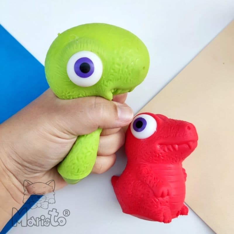 Kit 2 Squishy Dinossauro Fofinho Brinquedo de Apertar Macio
