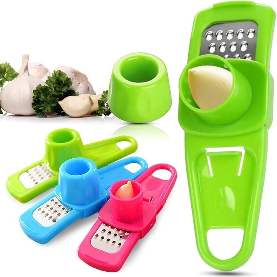 Kit 2 Ralador De Alho Triturador de Alho Manual Gengibre Cortador Fatiador Chopper Imprensa Moedor Cozinha