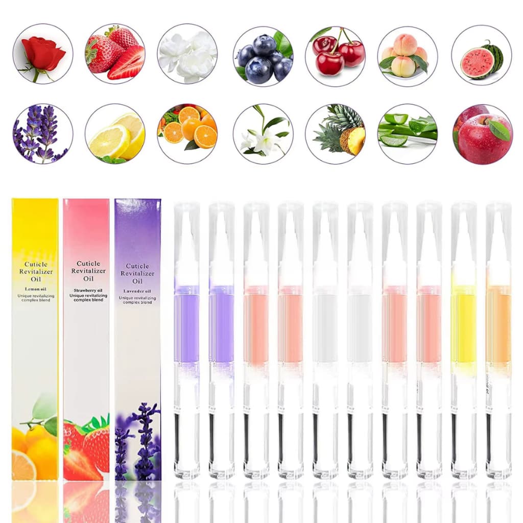 Kit 6 Canetas Hidratação Oleo De Cuticulas