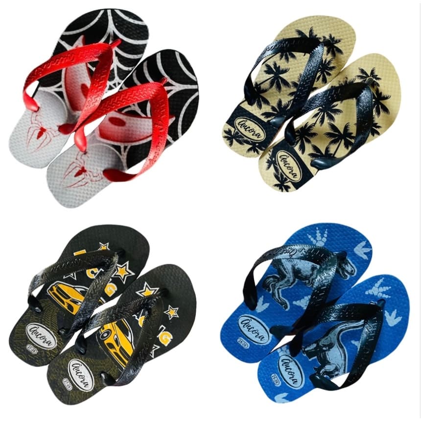 KIT 3 Chinelos SORTIDOS Infantil Menino 873 KIKIVE
