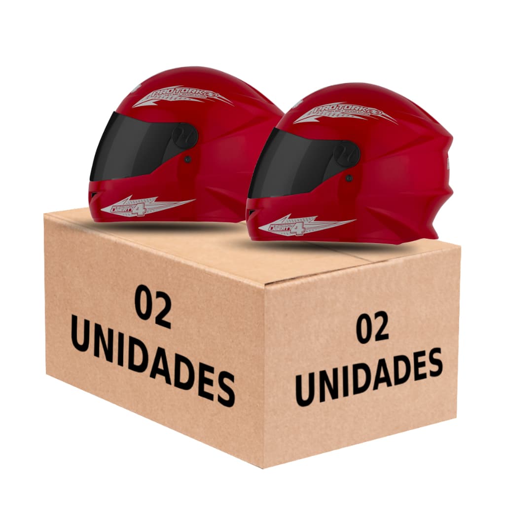 Kit 02 Capacetes Pro Tork New Liberty 4 Conjunto Par Casal Namorados Masculino Feminino Viseira Fumê