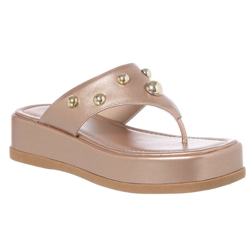 Sandália Papete Flatform Feminino Chinelo de Dedo Original Confortável Leve Com Enfeite Original
