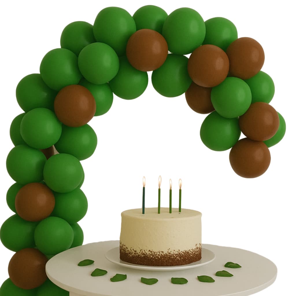 Kit Arco de Bexiga N6 Verde e Verde Limão + Fita 5m Para Montagem de arco decorativo aniversário