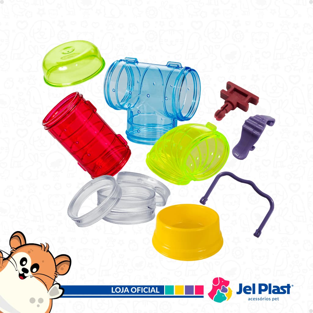 Kit Tubo Para Hamster Padrão Jel Plast