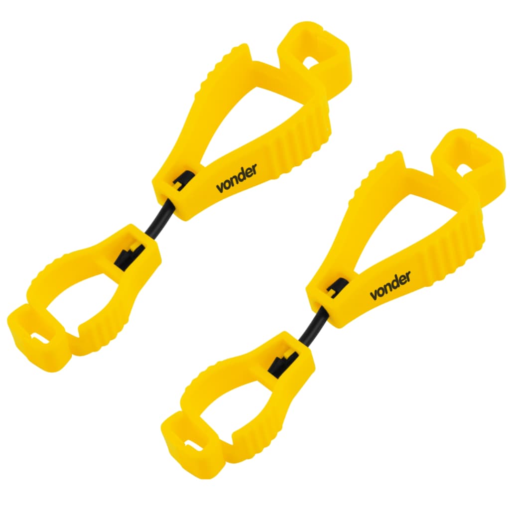 kit 2 - Clip Porta Luvas Fixação da Luva na Calça de Trabalho - Vonder Prendedor Fixar Guardar Luvas