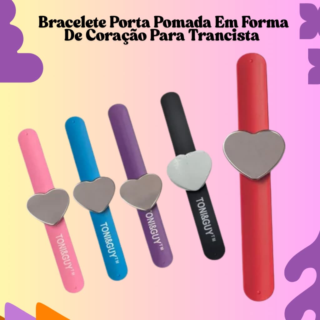 Bracelete Porta Pomada Em Forma De Coração Para Trancista!!