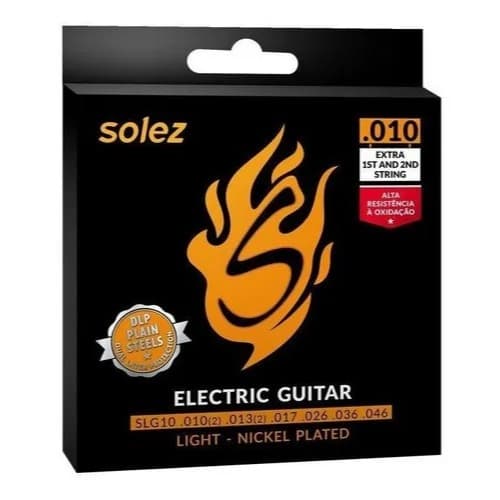 Encordoamento Guitarra Solez Calibre .010 Ligth Slg10