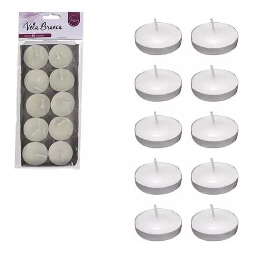 Velas Brancas Flutuantes, Decoração,jantares Apaixonados