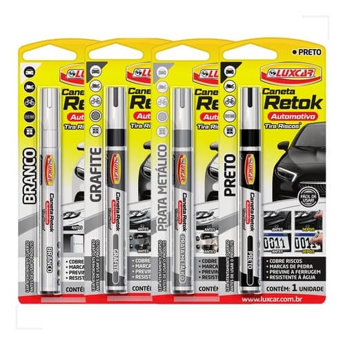 Caneta Tira Riscos Pintura Automotiva Carro Moto Reparadora Luxcar