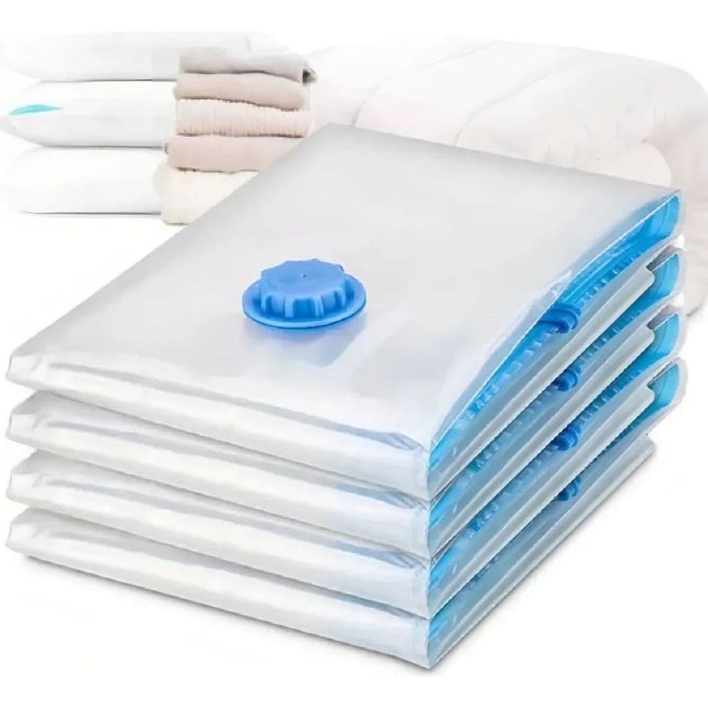 Kit 4 Sacos À Vácuo Organizador + Bomba, roupas, cobertas, blusas