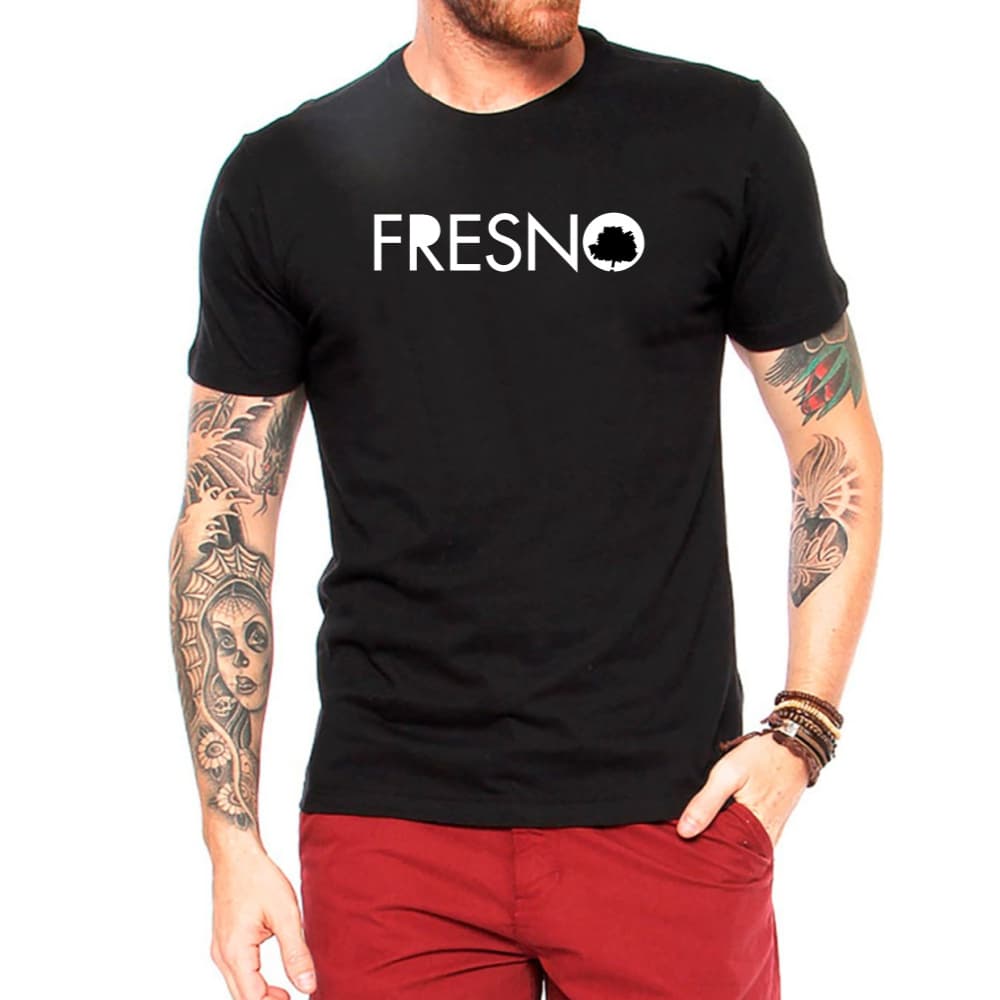 Camiseta Básica Estampada Banda Nacional Fresno 100% algodão BT054