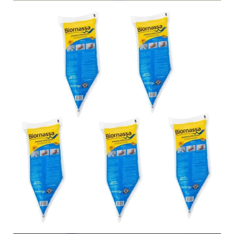 Kit 05 Argamassa Massa Pronta Assentamento De Blocos E Tijolos 3kg