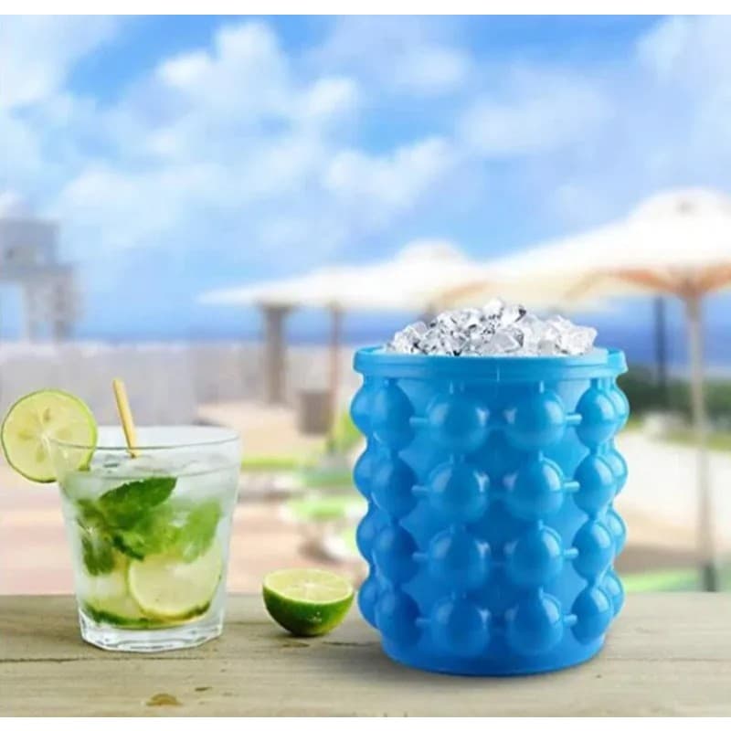 Balde de Gelo Silicone Térmico para fazer Gelo Rápido Armazena 120 Cubos