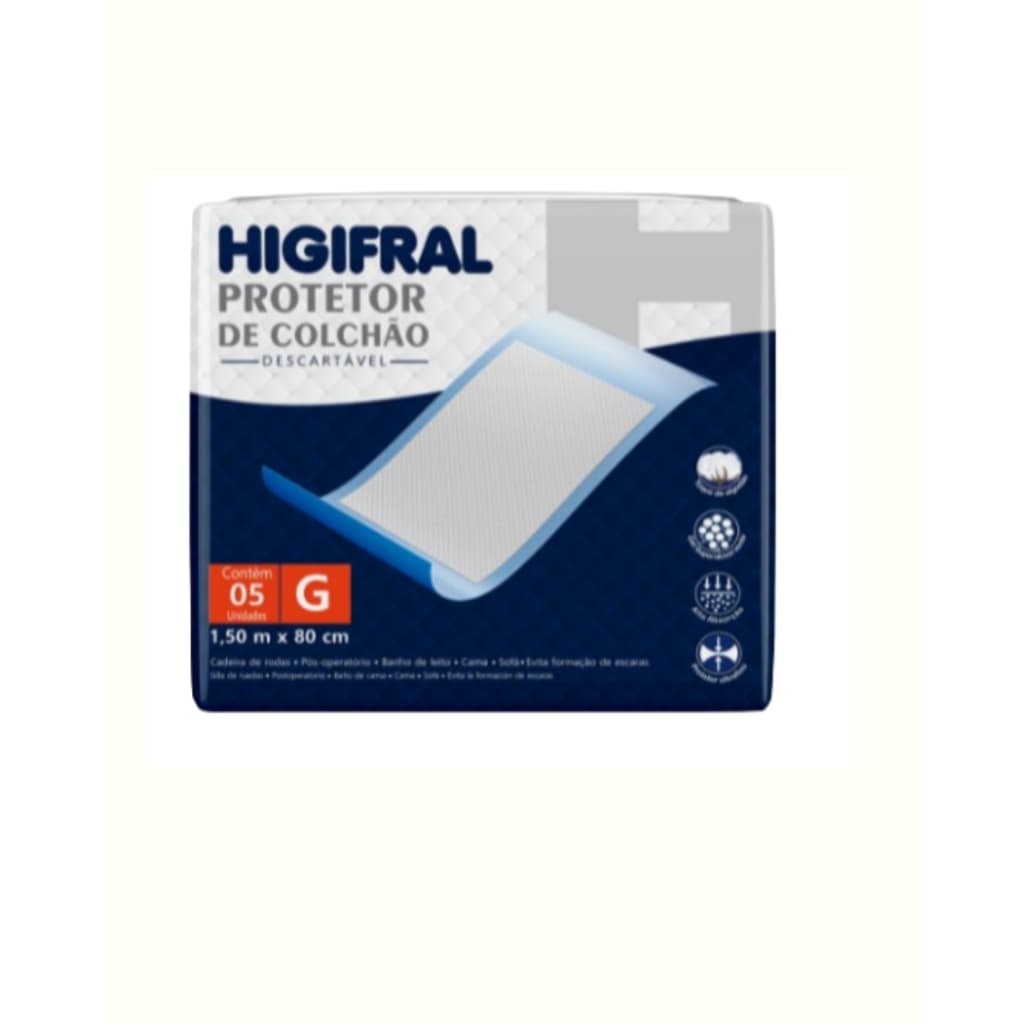 Protetor De Colchão Lençol Descartável Geriatrico Higifral G