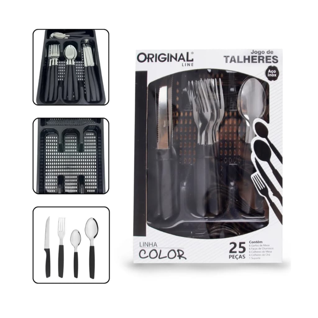 JG TALHERES CL 25 PCS PRETO