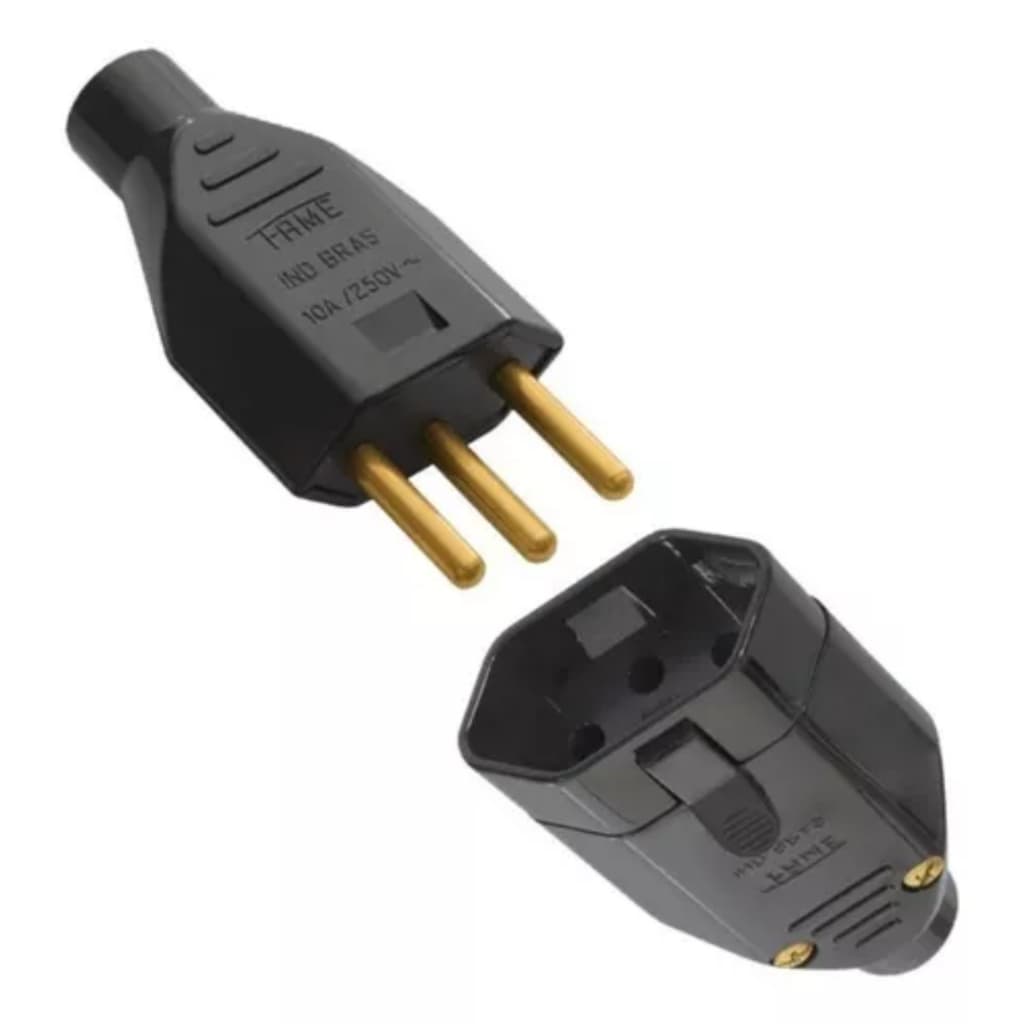 Plug Macho 20a + Plug Fêmea 20a 2p+t Fame Original