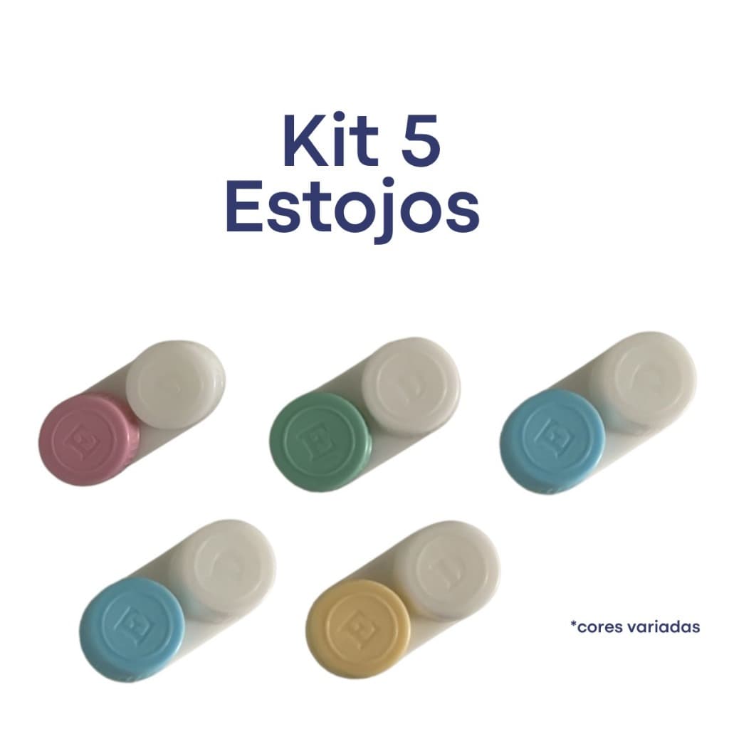 Estojos Para Lentes de Contato - kit Com 5 Estojos Universal