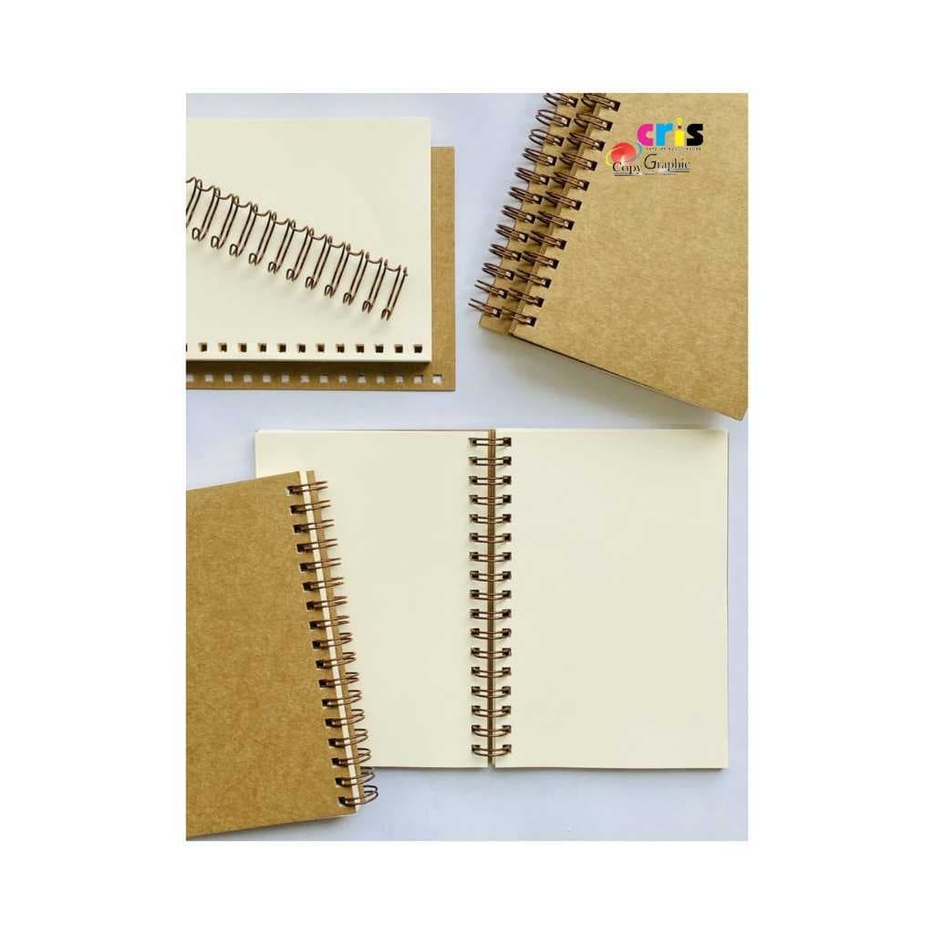 Caderneta A6 (Capa Kraft - Wire-o) - Marfim